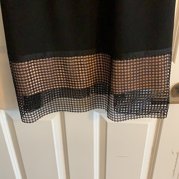 Theory Melaena Lace Overlay Black Elevate Crepe Silk Lining Cocktail Dress - Picture 2 of 7